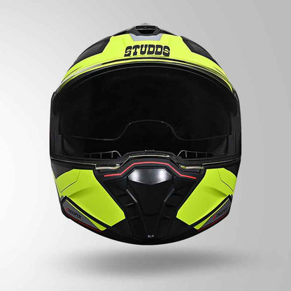 Studds Trooper DV D2 Hellcat Decor Matt Black / Fluorescent Yellow & Yellow - Helmet
