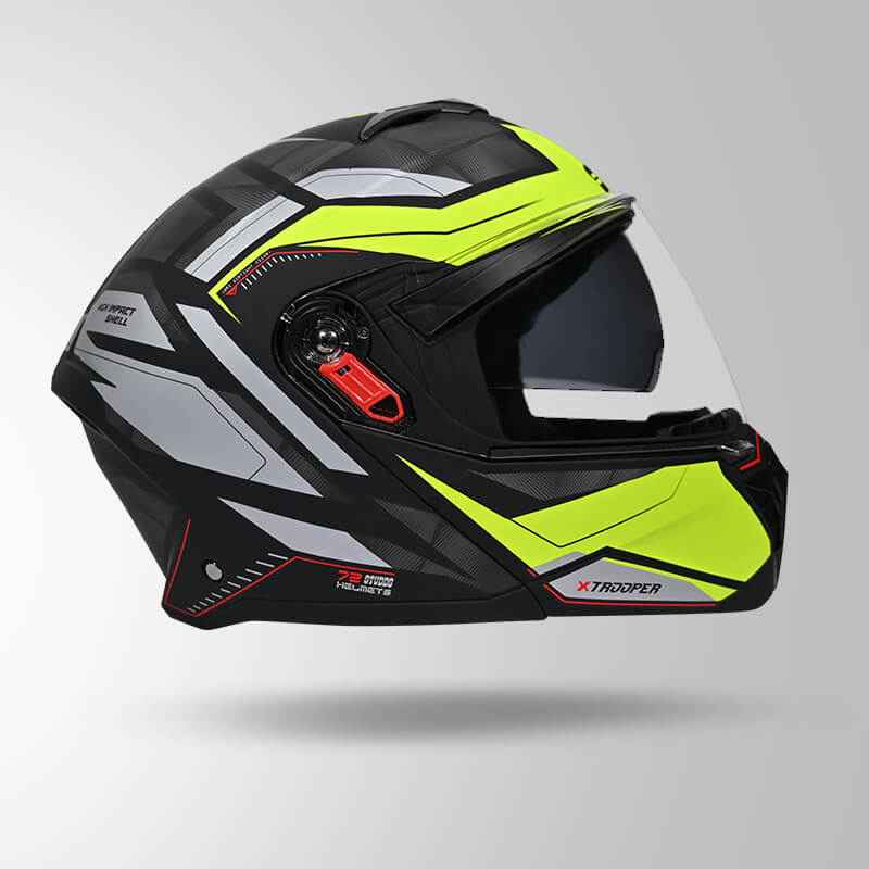 Studds Trooper DV D2 Hellcat Decor Matt Black / Fluorescent Yellow & Yellow - Helmet