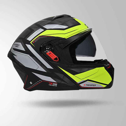Studds Trooper DV D2 Hellcat Decor Matt Black / Fluorescent Yellow & Yellow - Helmet