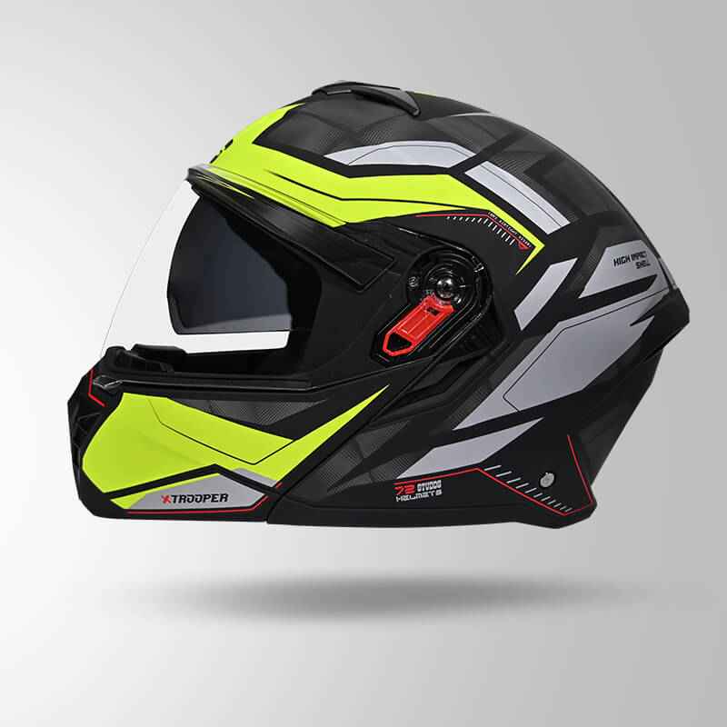 Studds Trooper DV D2 Hellcat Decor Matt Black / Fluorescent Yellow & Yellow - Helmet