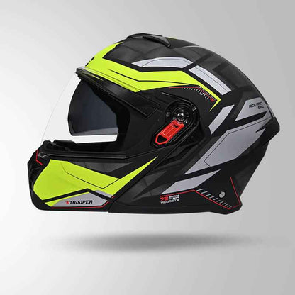 Studds Trooper DV D2 Hellcat Decor Matt Black / Fluorescent Yellow & Yellow - Helmet