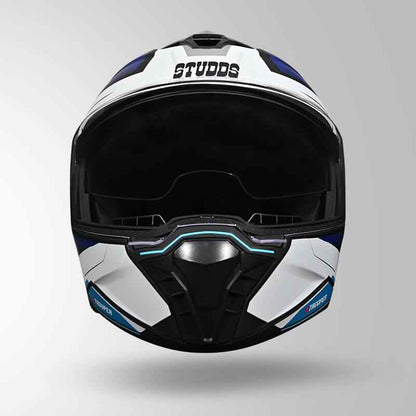 Studds Trooper DV D2 Hellcat Decor Matt Black & Blue - Helmet