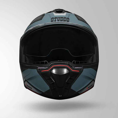 Studds Trooper DV D2 Hellcat Decor Matt Black & Grey - Helmet