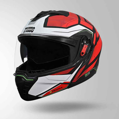 Studds Trooper DV D2 Hellcat Decor Matt Black & Red - Helmet