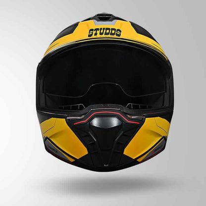 Studds Trooper DV D2 Hellcat Decor Matt Black & Yellow - Helmet