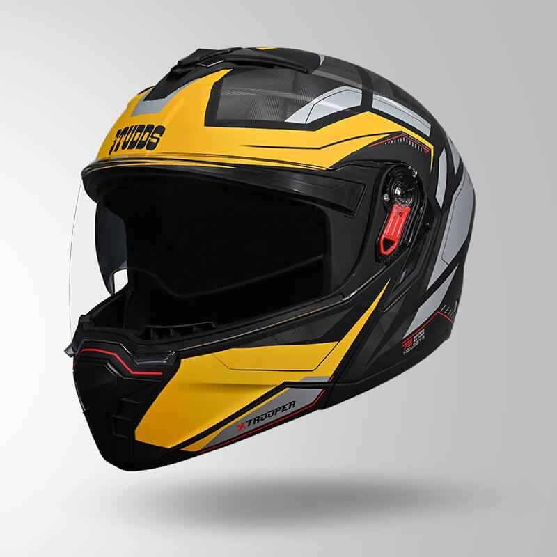 Studds Trooper DV D2 Hellcat Decor Matt Black & Yellow - Helmet