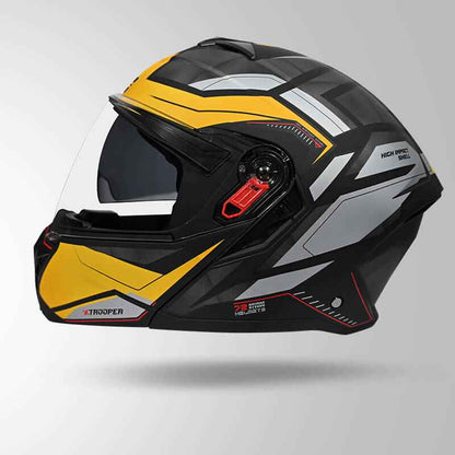 Studds Trooper DV D2 Hellcat Decor Matt Black & Yellow - Helmet