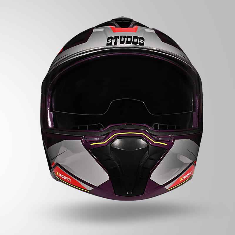 Studds Trooper DV D2 Hellcat Decor Purple & Red - Helmet