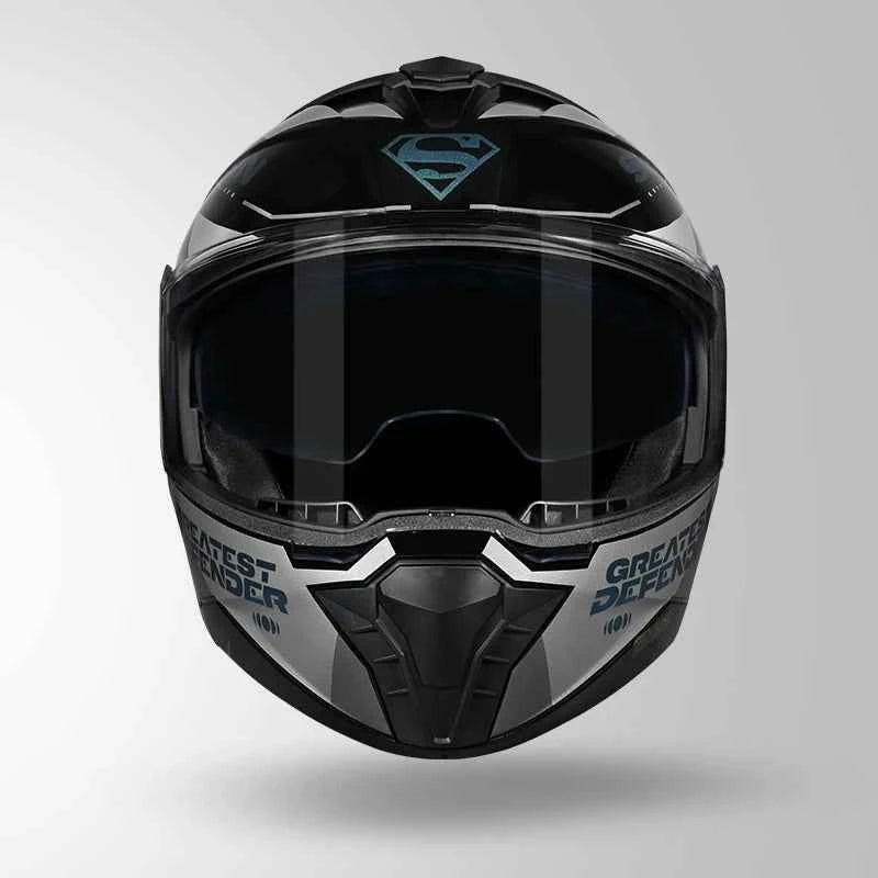 Studds Trooper Superman Edition Black Chameleon Blue - Helmet