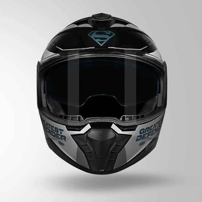 Studds Trooper Superman Edition Black Chameleon Blue - Helmet
