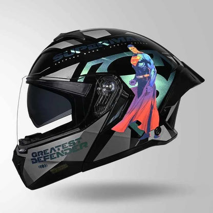 Studds Trooper Superman Edition Black Chameleon Blue - Helmet