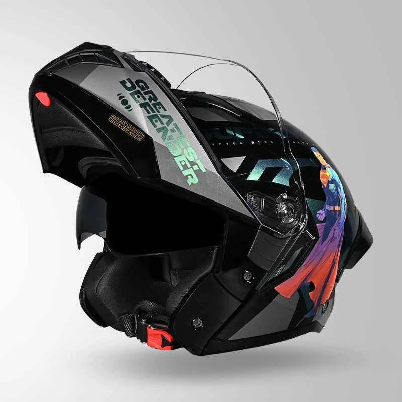Studds Trooper Superman Edition Black Chameleon Blue - Helmet