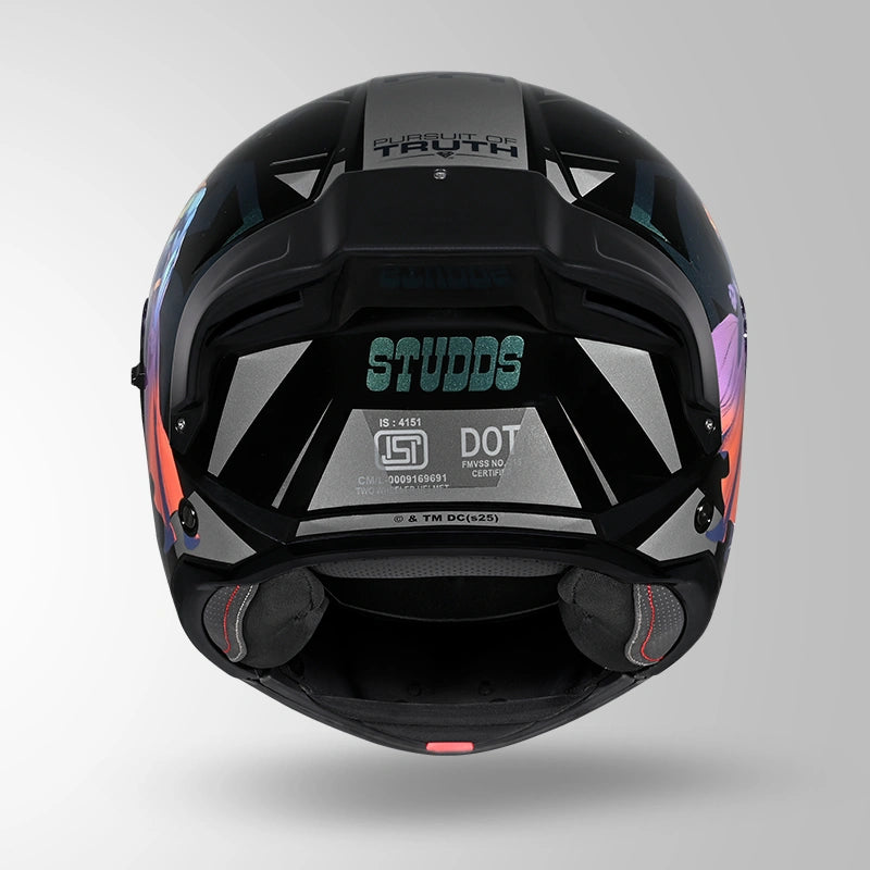 Studds Trooper Superman Edition Black Chameleon Blue - Helmet