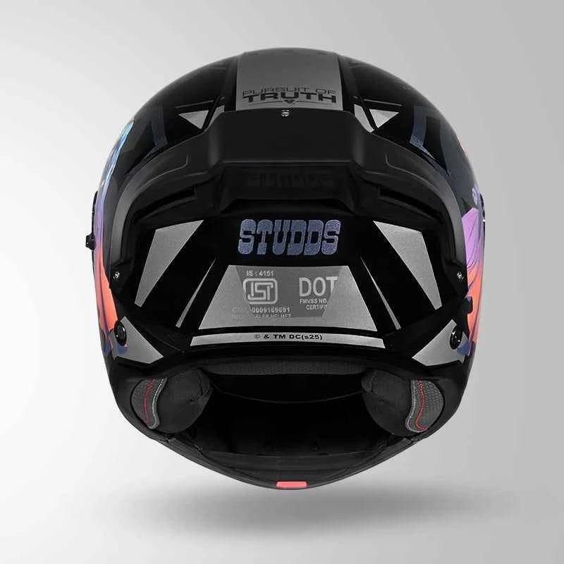 Studds Trooper Superman Edition Black Chameleon Pink - Helmet