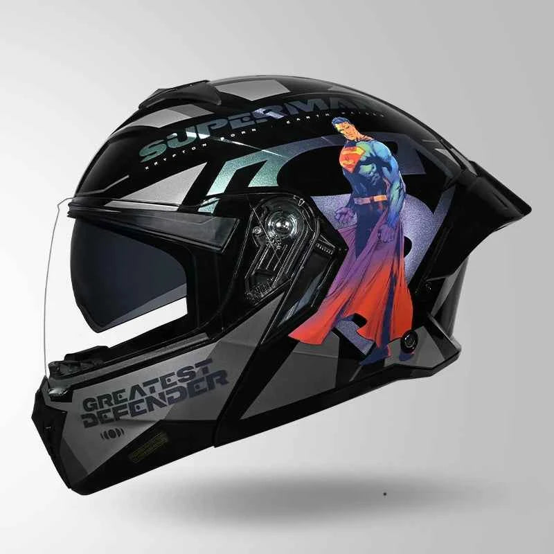Studds Trooper Superman Edition Black Chameleon Pink - Helmet