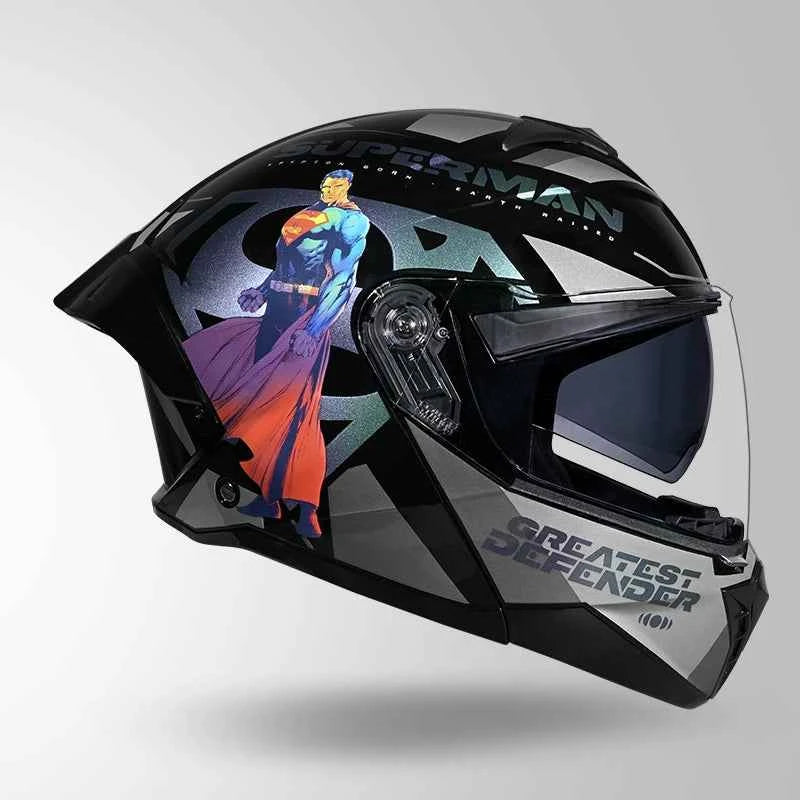 Studds Trooper Superman Edition Black Chameleon Pink - Helmet