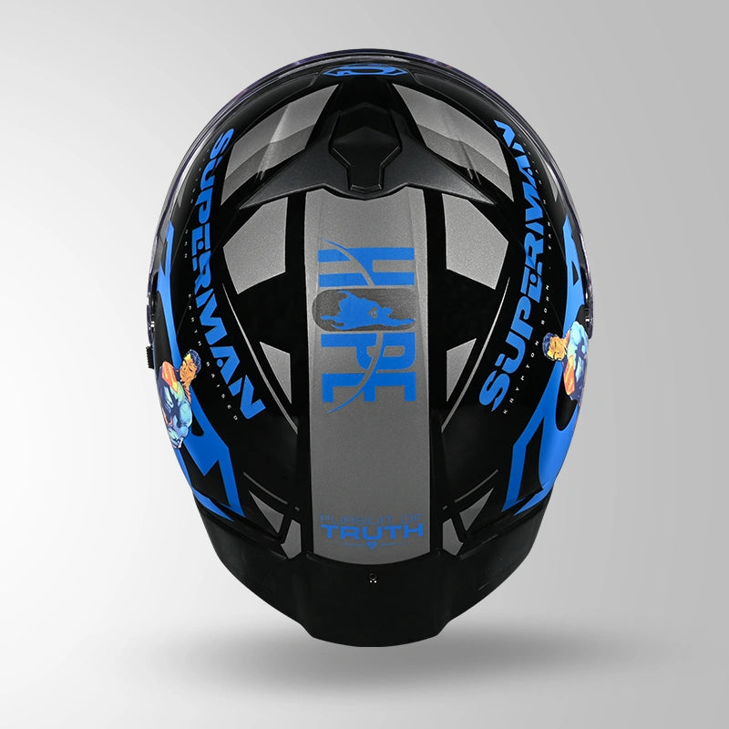 Studds Trooper Superman Edition Black & Blue - Helmet