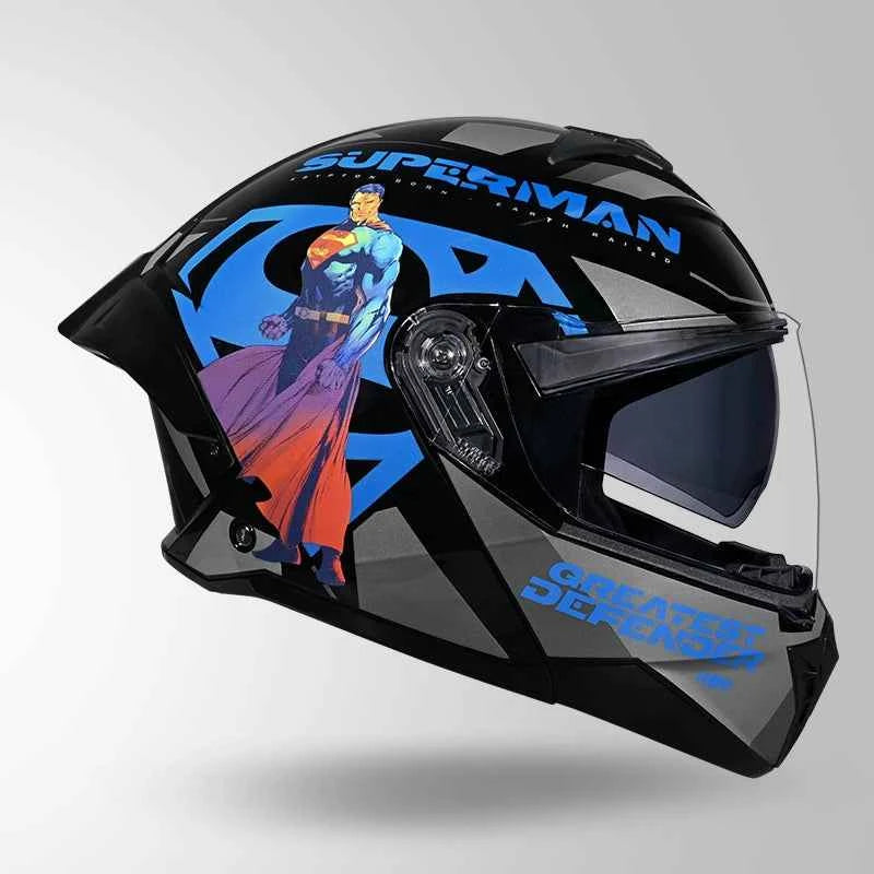 Studds Trooper Superman Edition Black & Blue - Helmet