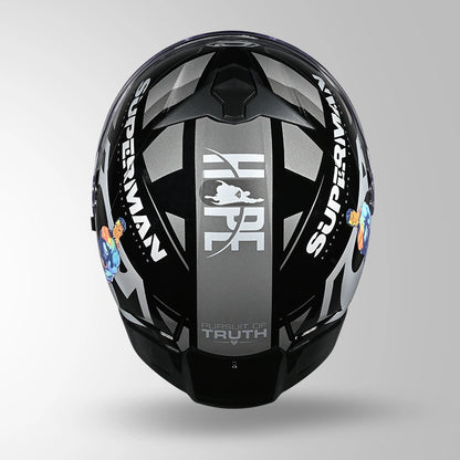 Studds Trooper Superman Edition Black & Grey - Helmet