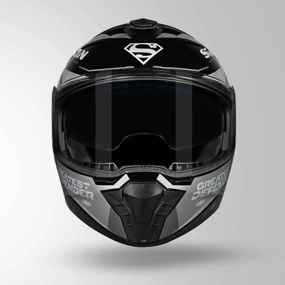 Studds Trooper Superman Edition Black & Grey - Helmet
