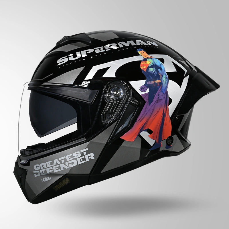 Studds Trooper Superman Edition Black & Grey - Helmet