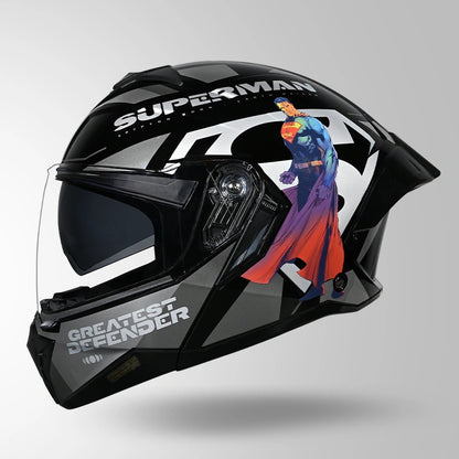 Studds Trooper Superman Edition Black & Grey - Helmet