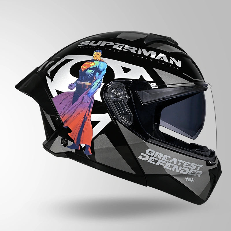 Studds Trooper Superman Edition Black & Grey - Helmet