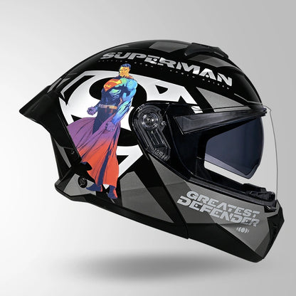 Studds Trooper Superman Edition Black & Grey - Helmet
