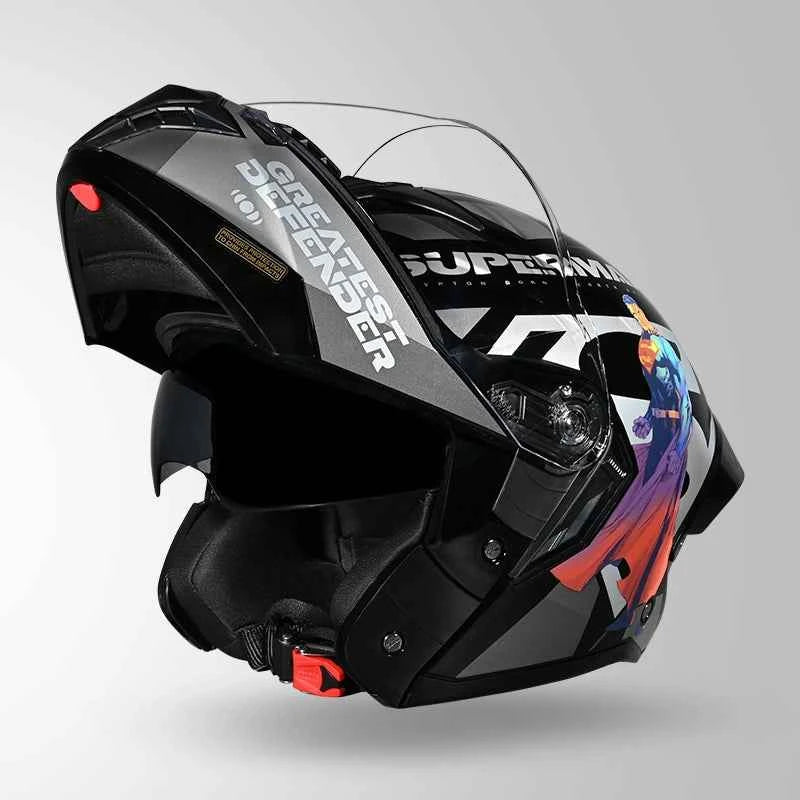 Studds Trooper Superman Edition Black & Grey - Helmet