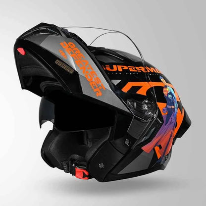 Studds Trooper Superman Edition Black & Orange - Helmet