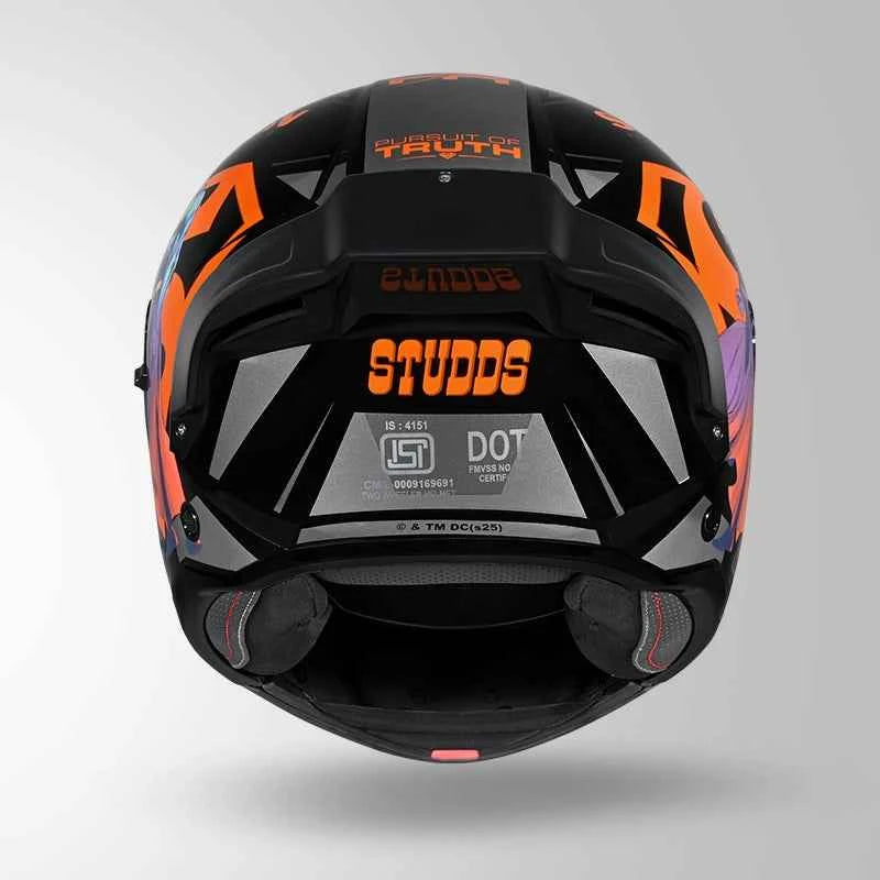 Studds Trooper Superman Edition Black & Orange - Helmet