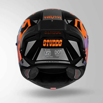 Studds Trooper Superman Edition Black & Orange - Helmet