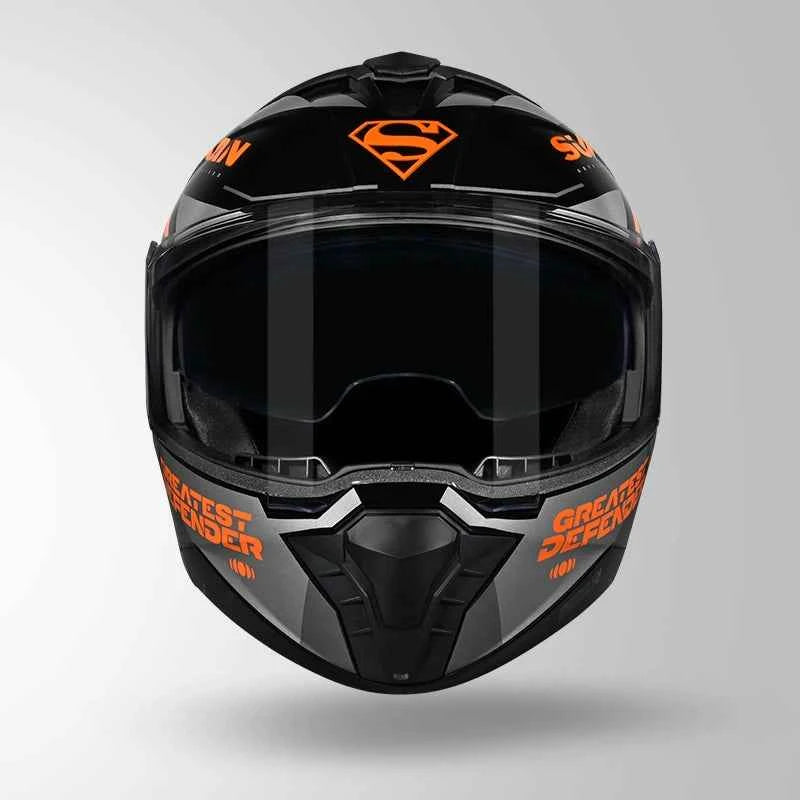 Studds Trooper Superman Edition Black & Orange - Helmet