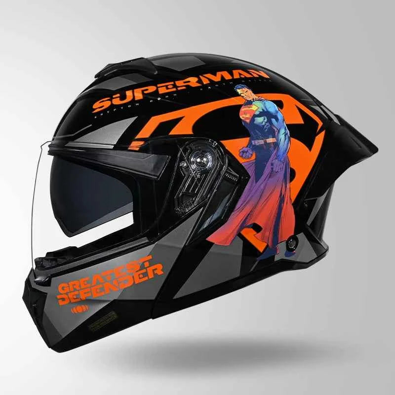 Studds Trooper Superman Edition Black & Orange - Helmet