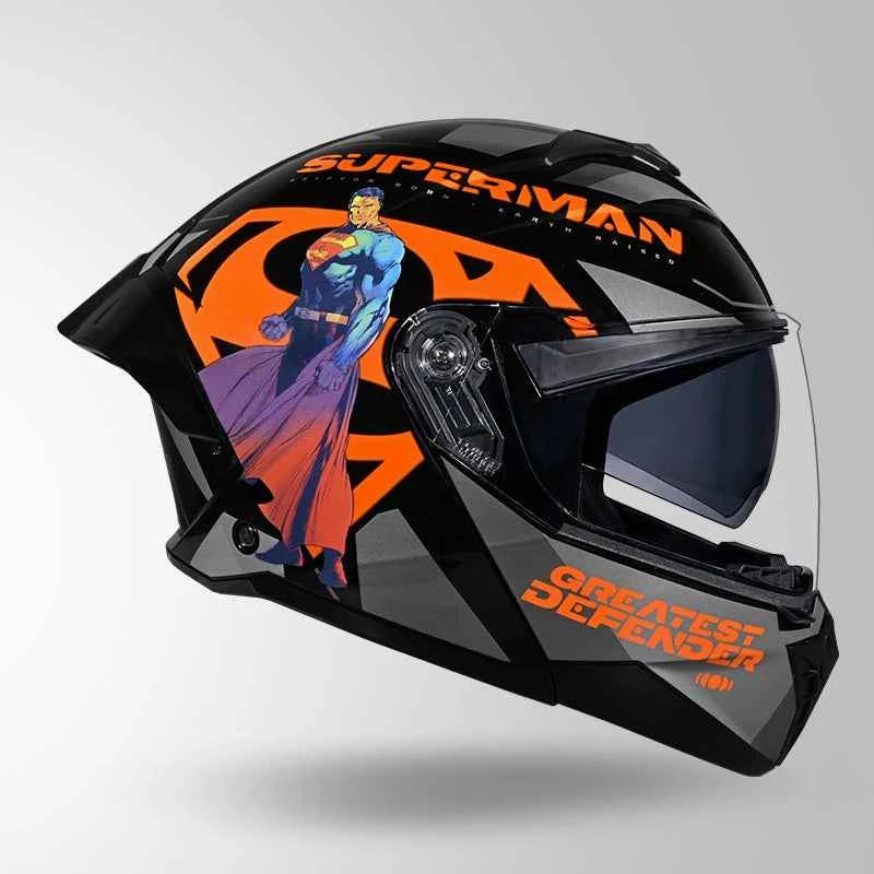 Studds Trooper Superman Edition Black & Orange - Helmet