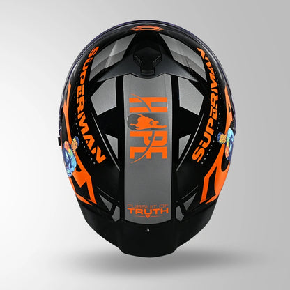 Studds Trooper Superman Edition Black & Orange - Helmet