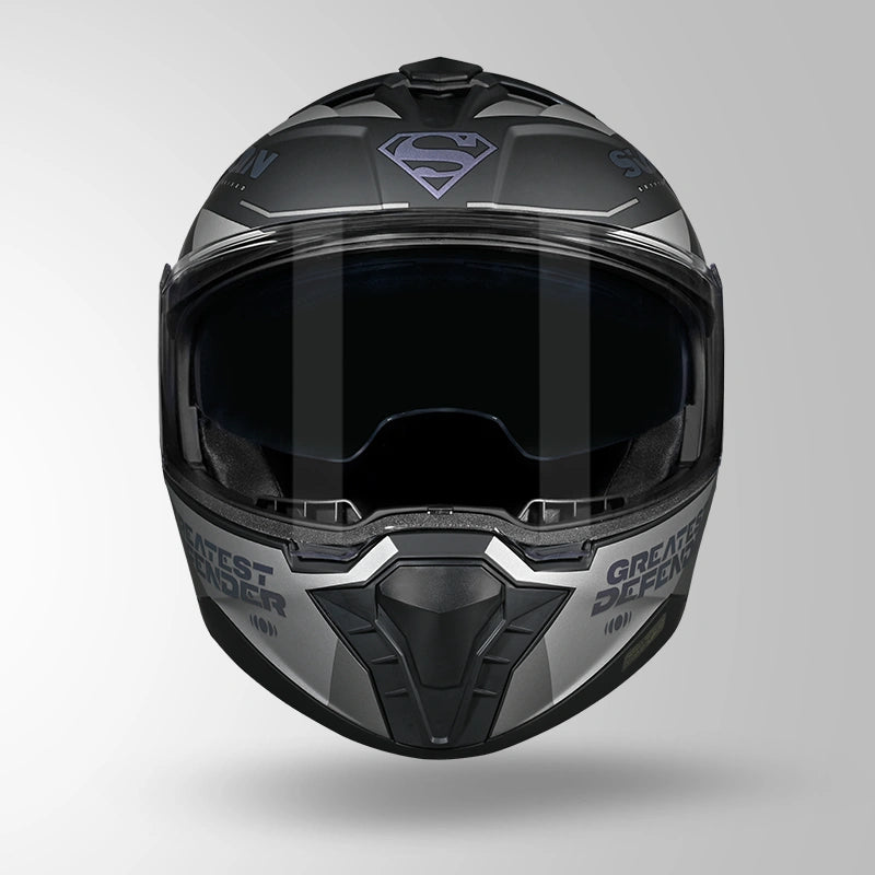 Studds Trooper Superman Edition Matt Black Chameleon Pink - Helmet