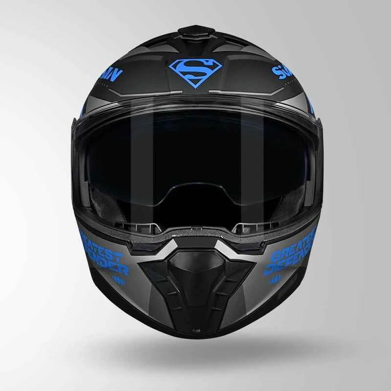 Studds Trooper Superman Edition Matt Black & Blue - Helmet