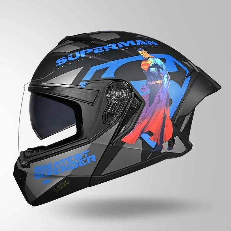 Studds Trooper Superman Edition Matt Black & Blue - Helmet