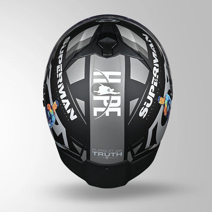 Studds Trooper Superman Edition Matt Black & Grey - Helmet