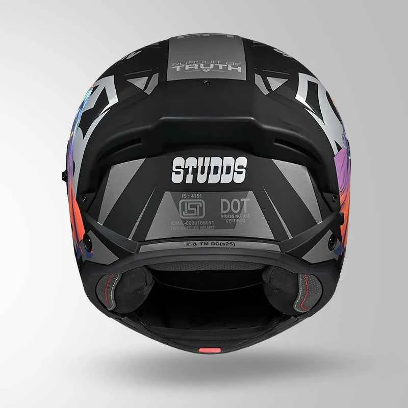 Studds Trooper Superman Edition Matt Black & Grey - Helmet