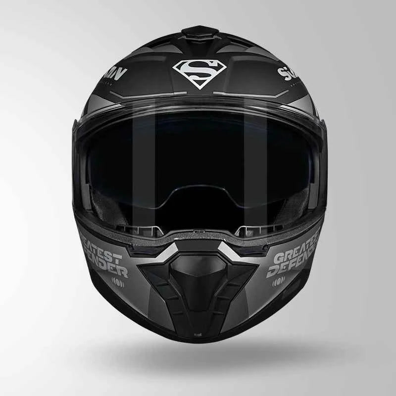 Studds Trooper Superman Edition Matt Black & Grey - Helmet