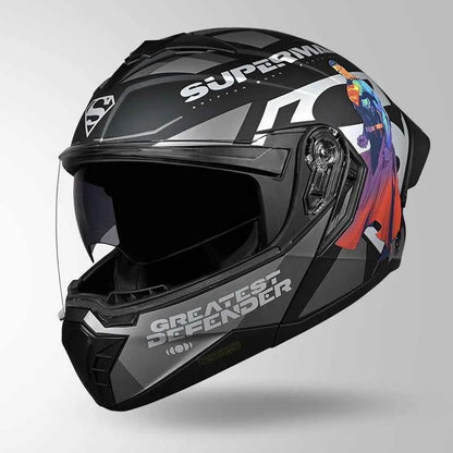 Studds Trooper Superman Edition Matt Black & Grey - Helmet