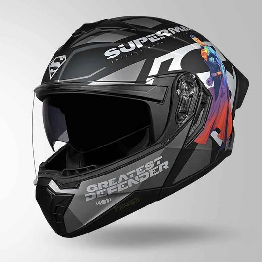 Studds Trooper Superman Edition Matt Black & Grey - Helmet