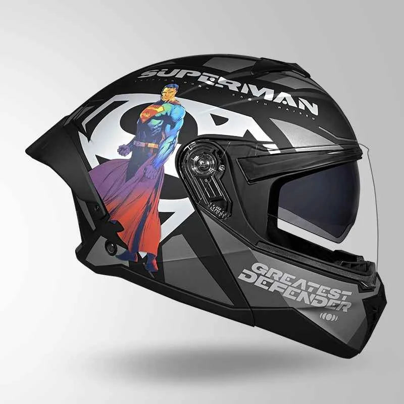 Studds Trooper Superman Edition Matt Black & Grey - Helmet