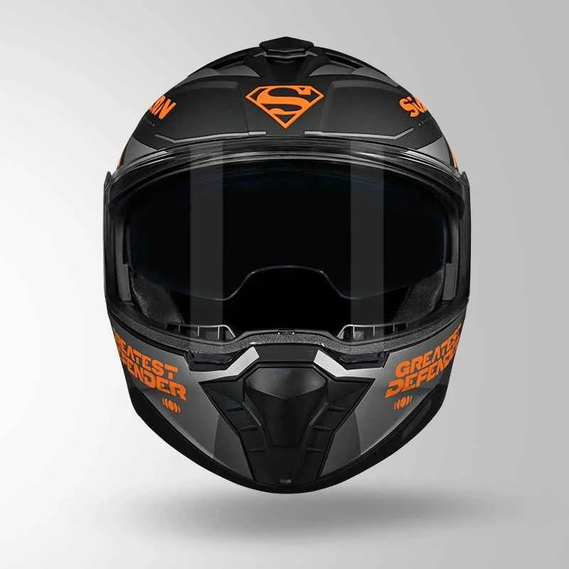 Studds Trooper Superman Edition Matt Black & Orange - Helmet