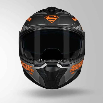 Studds Trooper Superman Edition Matt Black & Orange - Helmet