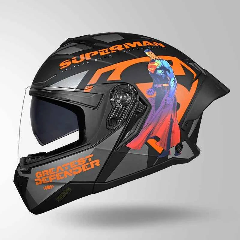 Studds Trooper Superman Edition Matt Black & Orange - Helmet