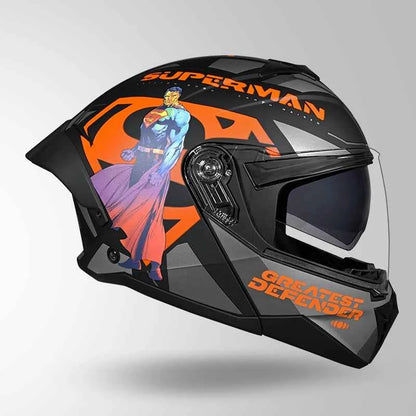 Studds Trooper Superman Edition Matt Black & Orange - Helmet