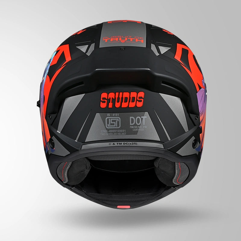Studds Trooper Superman Edition Matt Black & Red - Helmet